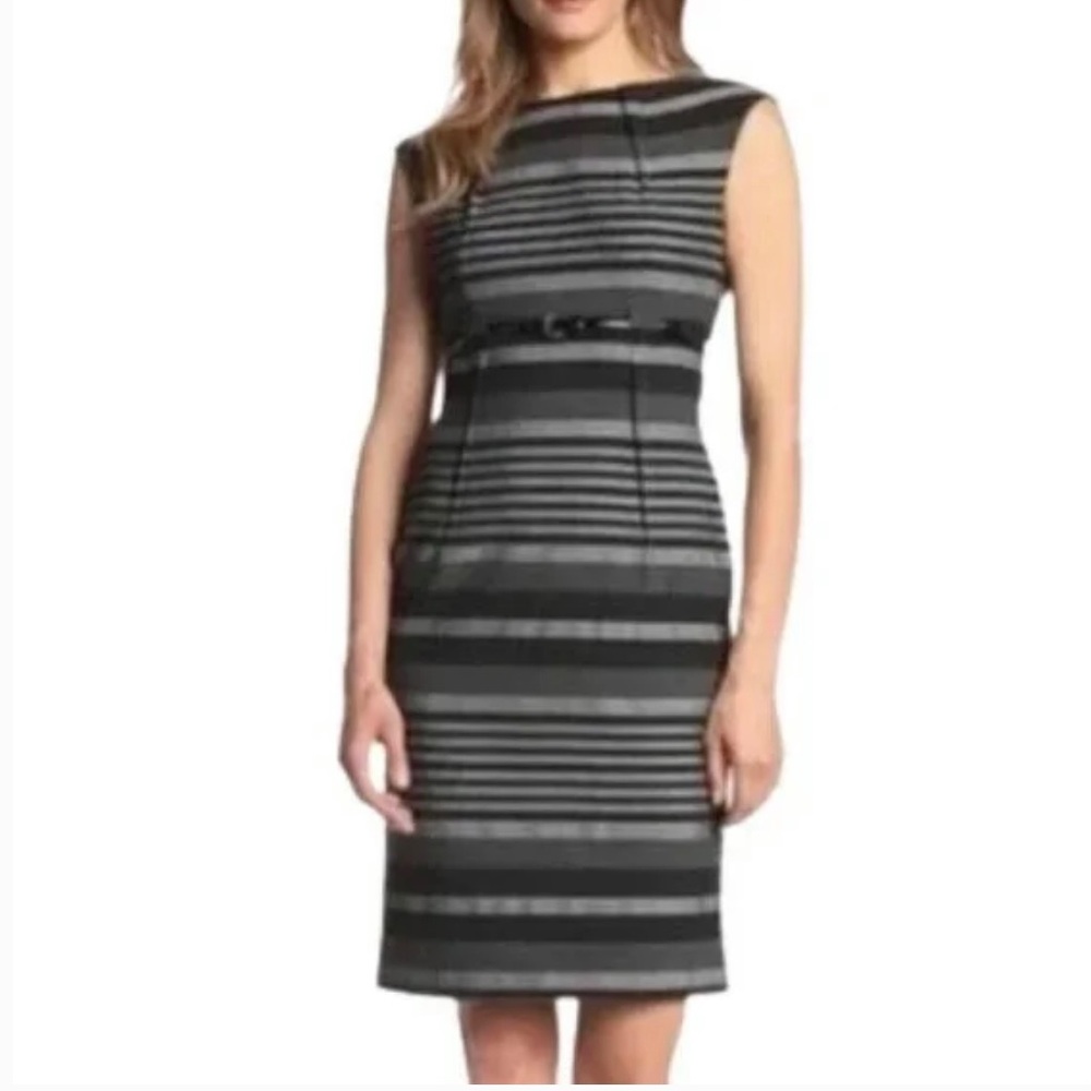 Calvin Klein Striped Sheath Dress Size 4